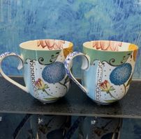 2 Royal PIP Tassen Kaffeebecher Mug Teetassen Globus Gold