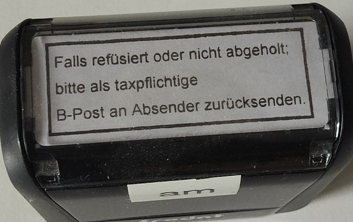 Timbri: Stempel: Falls refüsiert oder nicht abgeholt; B-Post – Usato da Möriken AG venduto da ste_sdp9