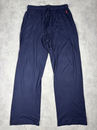 Pantalon coton Ralph Lauren bleu logo rouge - M 108