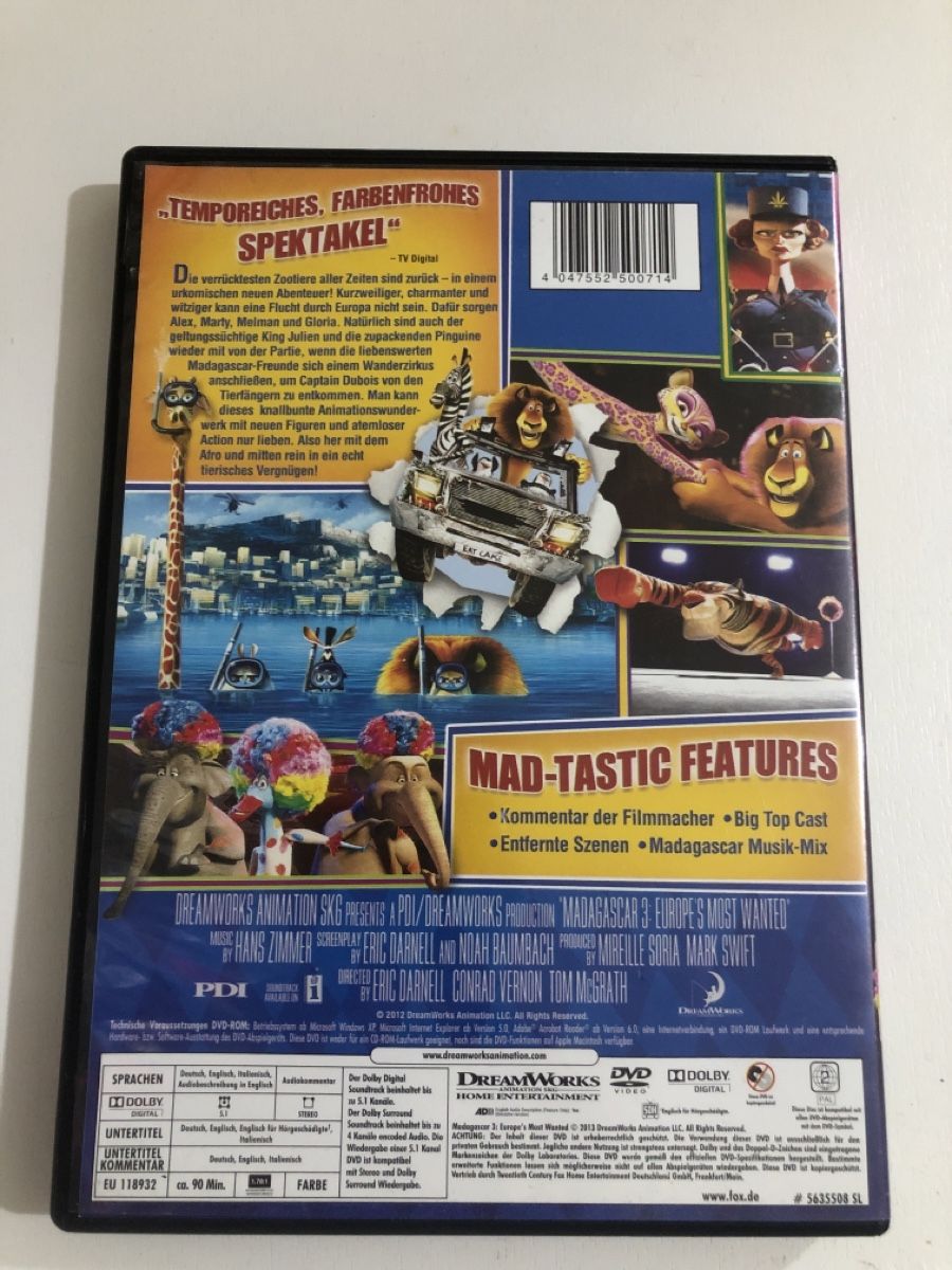 Tutti i DVDs: Madagascar 3 Fluch durch Europa – Nuovo (secondo la descrizione) da Zuchwil venduto da simge_1907 3
