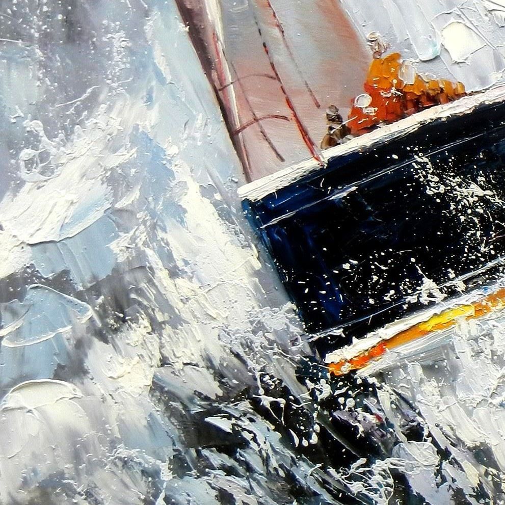 Riproduzioni & Creazioni: Segelschiff hart am Wind – Nuovo (secondo la descrizione) da Larnaca venduto da KunstDepot24 2