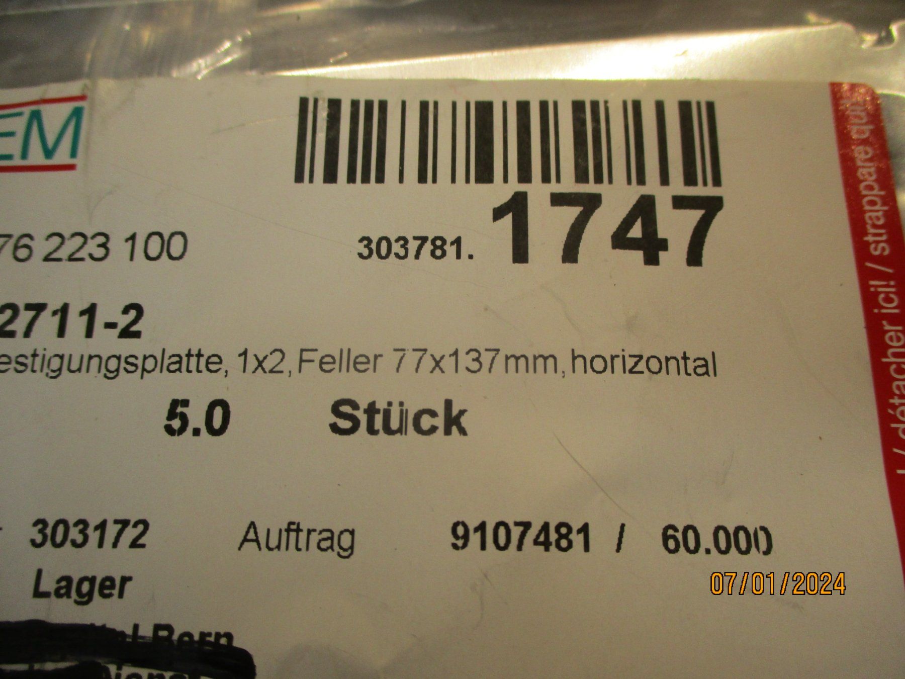 Feller Elektronikbauteile: FELLER L2712-2 / 5 STÜCK NEU – Neu und originalverpackt aus Langnau i. E. von Superseven69 2