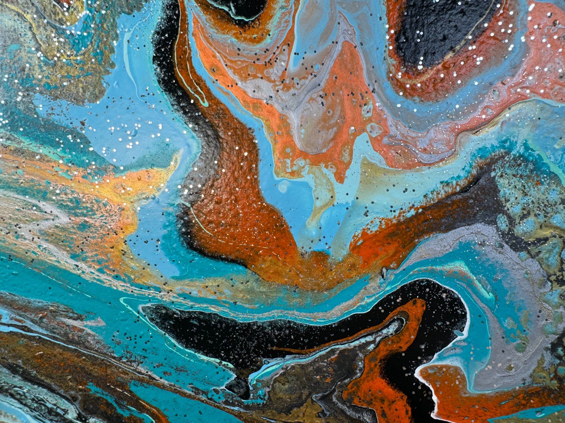 Dipinti: Acryl-Flüssigkeitsmalerei, rechteckig – Usato da Schlieren venduto da MayaSheng1983 1