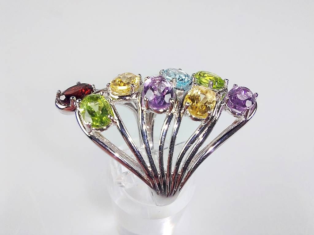 Anelli: Ring Silber mit echten Edelsteinen – Usato da Stans venduto da wer_fd5f