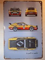 Renault Alpine gelb- Blechschild