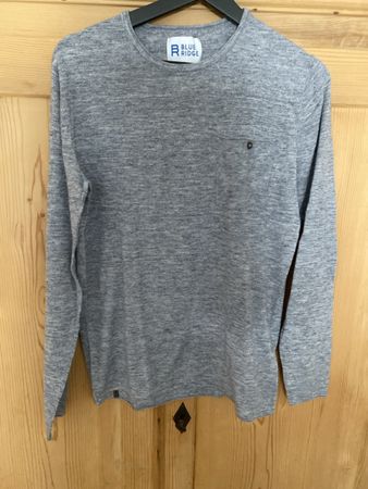 Langarmshirt Blue Ridge grau mit Brusttasche Grösse M