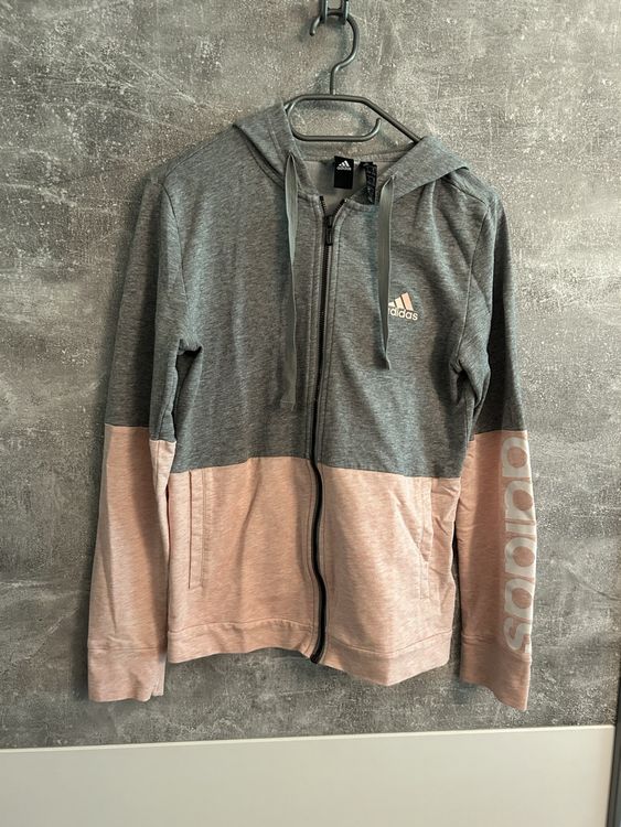 Adidas Giacche: Adidas Kapuzenjacke Hoodie Gr. S rosé/grau Damen Übergangsja – Usato da Rafz venduto da mir_xh5w