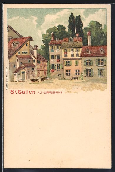 Ansichtskarten: St. Gallen, Partie am Lämmlisbrunn – Gebraucht aus Berlin von bartko-reher
