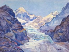 Aquarell Ferdinand Meyer-Streiff Zermatt Gornergletscher VS