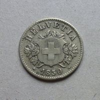 ++ 20 Rappen 1850, gute Erhaltung