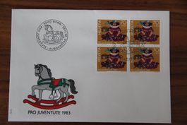 Schweiz - Pro Juventute 1983 - Puppe - Viererblock