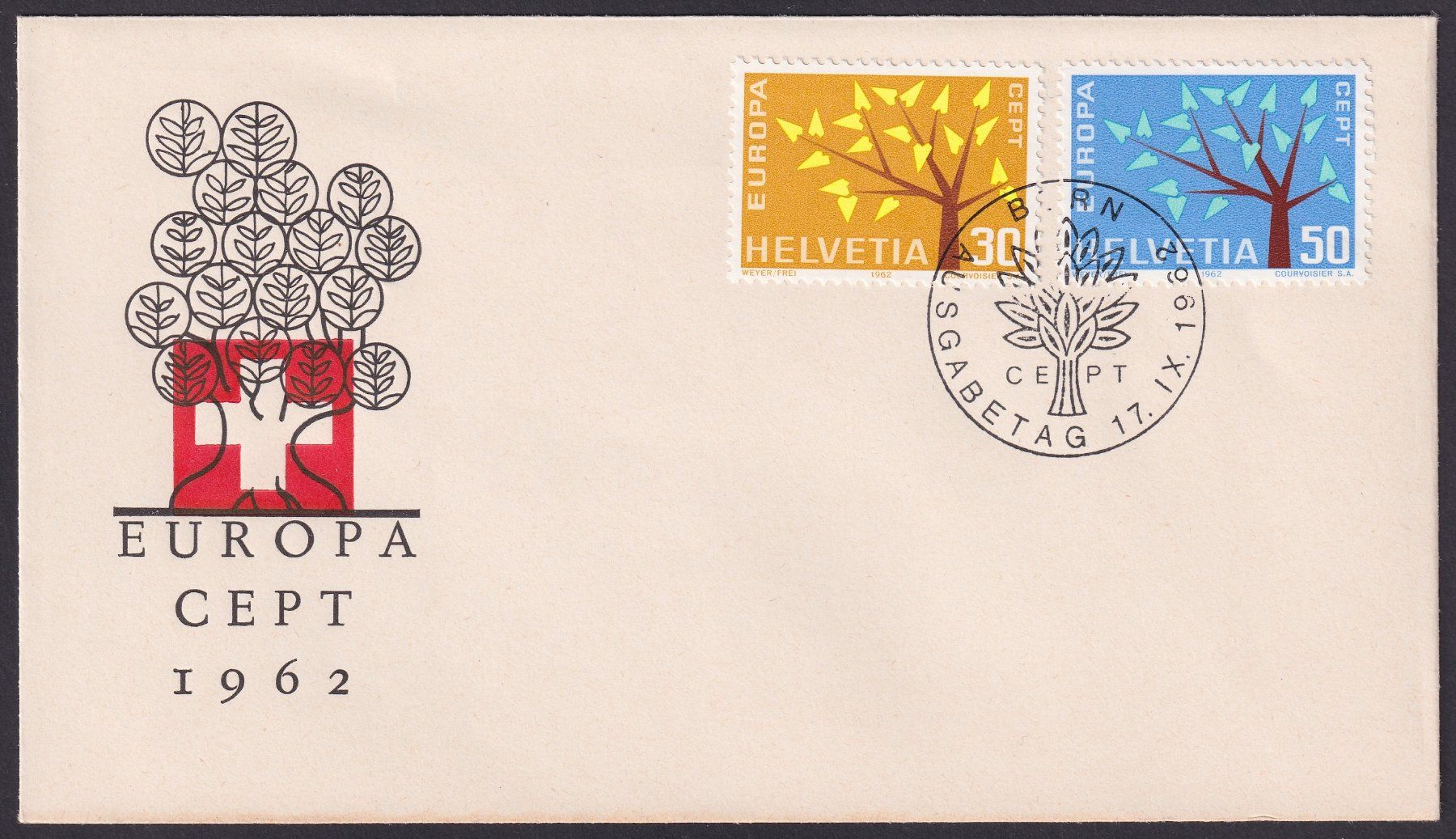 Tutti i francobolli: 1962 EUROPA FDC im US-Format – Usato da Ebikon venduto da SilvioFreund