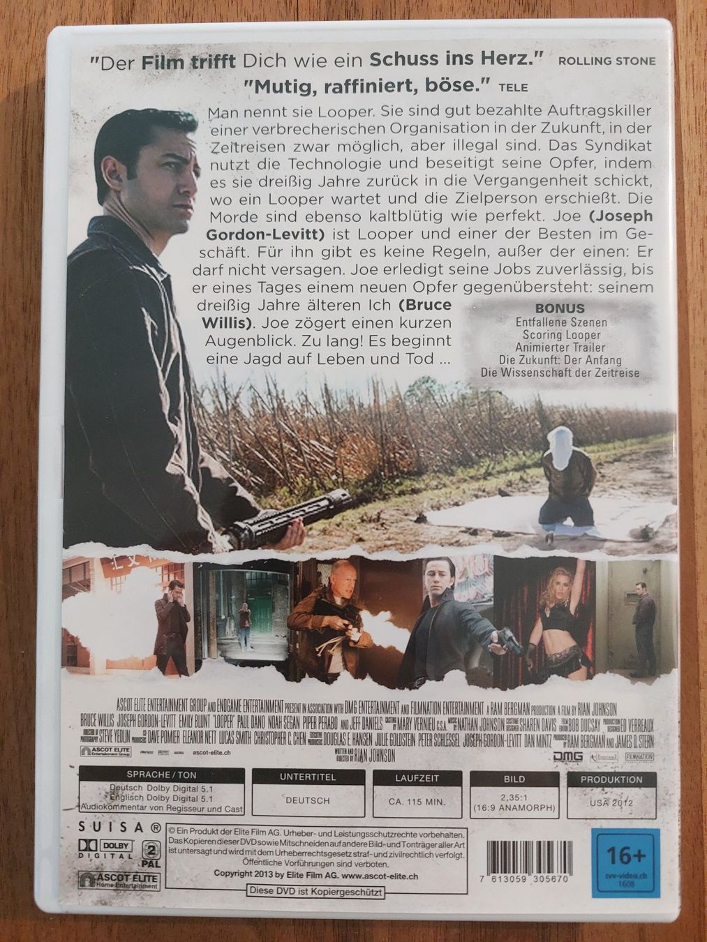 Tutti i DVDs: DVD - Looper mit Bruce Willis – Usato da Rheinfelden venduto da FilmAuktion 1