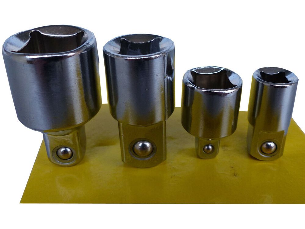 Adapter Reduzier-Satz 6-teilig – Für Nüsse Und Steckschlüssel – Chrom-Vanadium Stahl – In Kunststoffkoffer