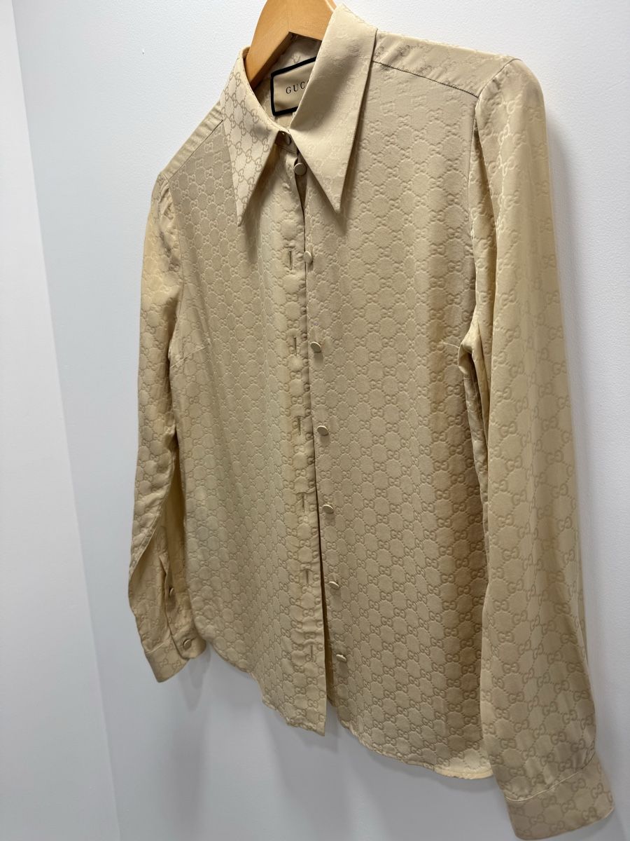 Gucci Blusen: Blouse Gucci GG pattern beige size 38, new! – Neu (gemäss Beschreibung) aus Thonex von Lux_brands01 3