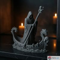 Death Arrived — Gothic Boat Statue - 3D Printed