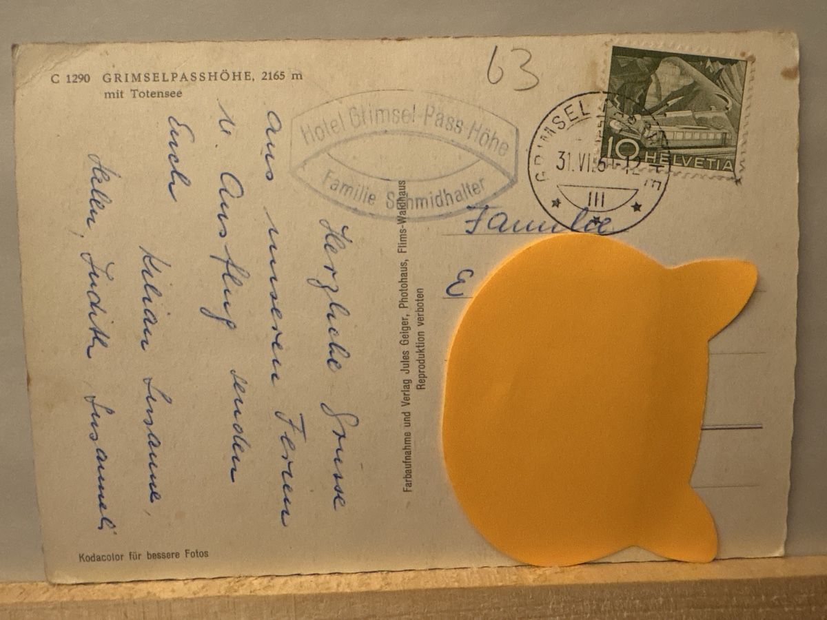 Cartes postales: AK von Grimselpasshöhe – D'occasion à Rümlang par Kartenpost1 1