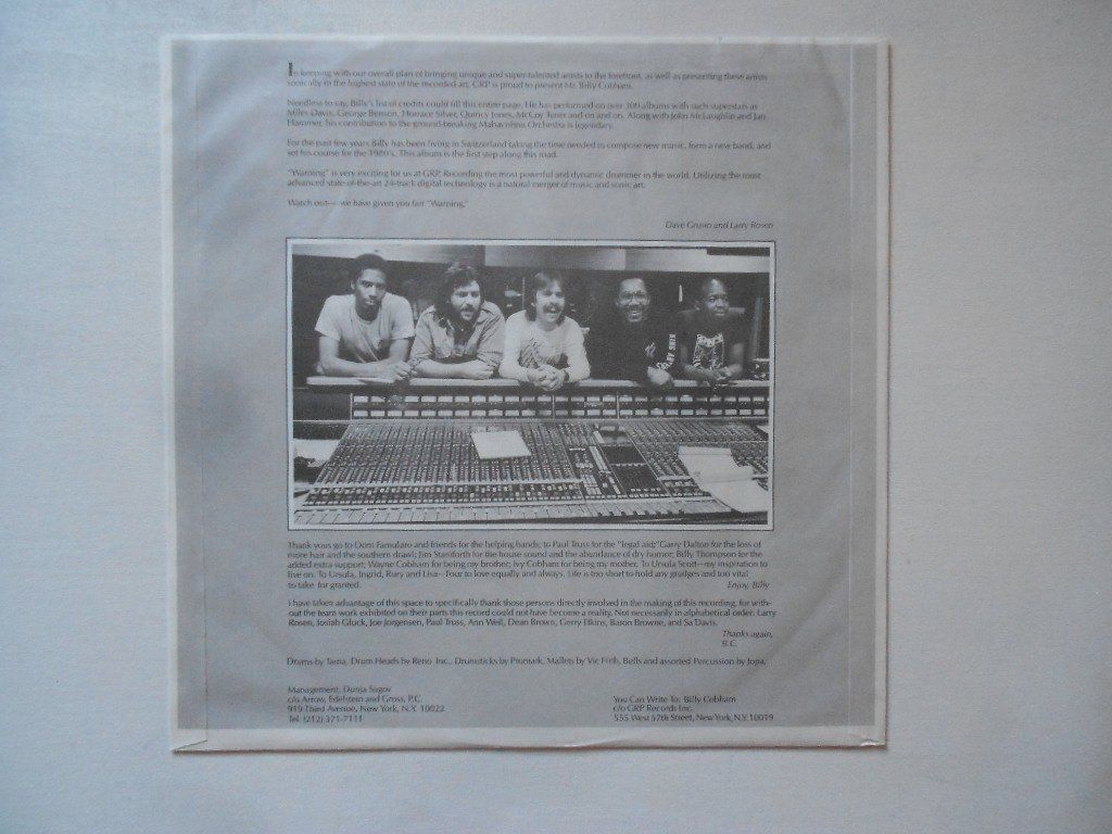 Dischi in vinile: BILLY COBHAM  -  WARNING – Usato da Bex venduto da Giorgiob 3