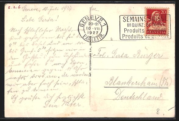 Cartes postales: Genève, Hotel du Siècle, 2 Rue de Laus – D'occasion à Berlin par bartko-reher 1