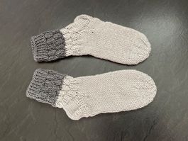 Handgestrickte Socken Gr.32/33 Fusslänge 19 cm