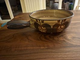 Landert Keramik Caquelon FondueTopf Vintage Retro