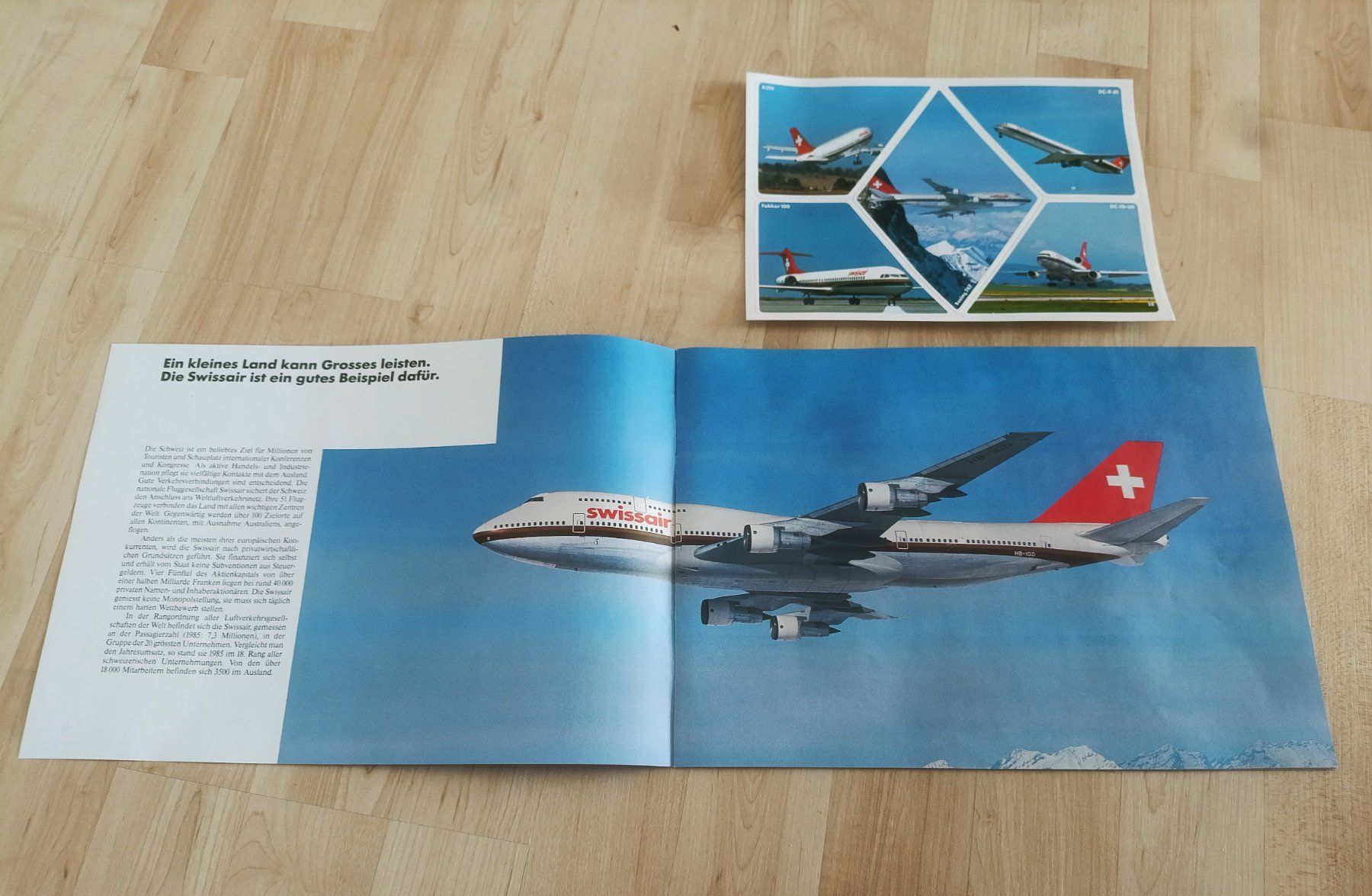 Swissair Dokumente: Swissair Proschüre und Stickerbogen – Gebraucht aus Wil SG von Donaldus 2