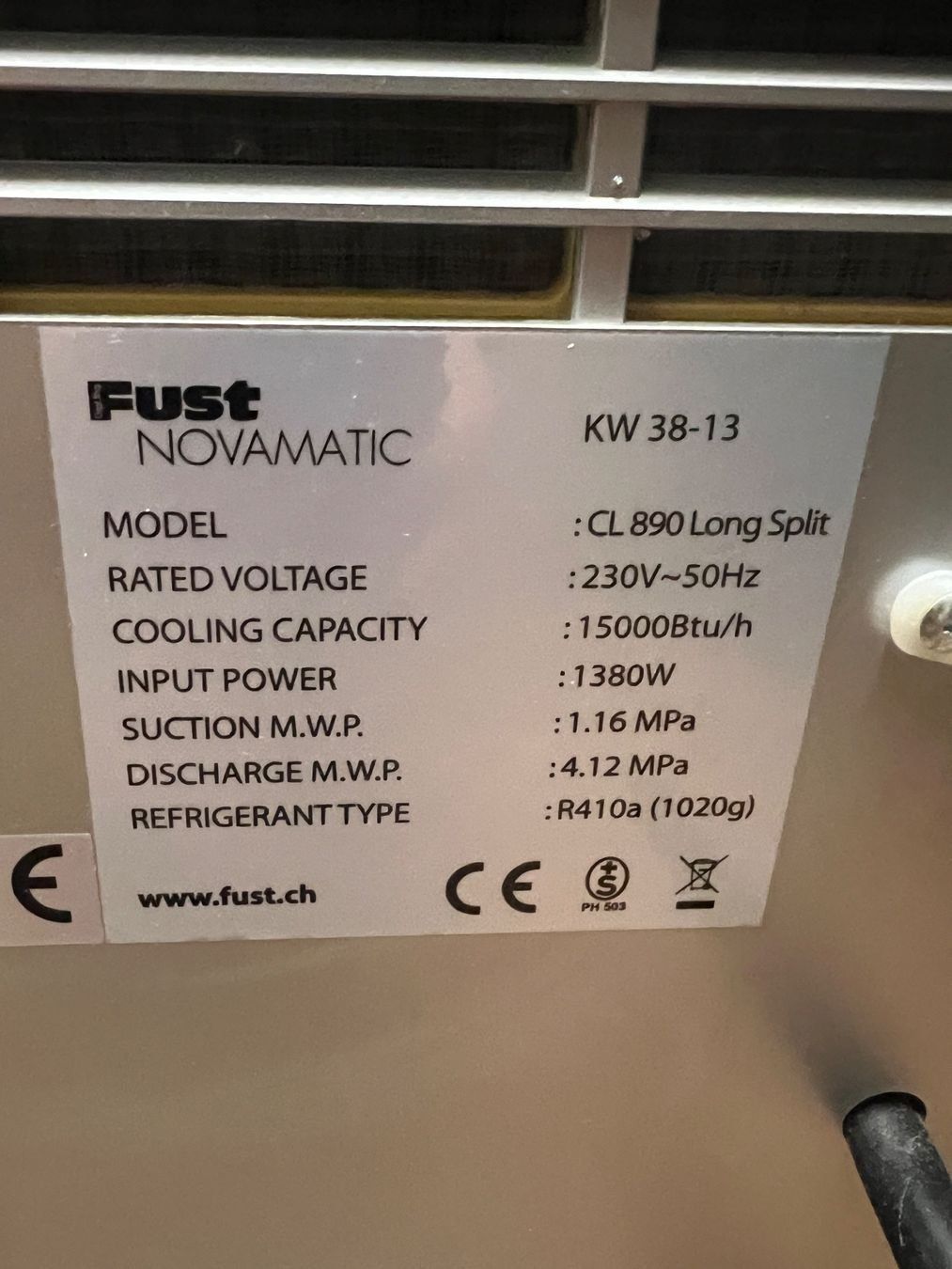 Novamatic Climatiseurs: Fust Novamatic CL 890 Long Split Klimagerät – D'occasion à Niederhasli par Tigerproduct 4