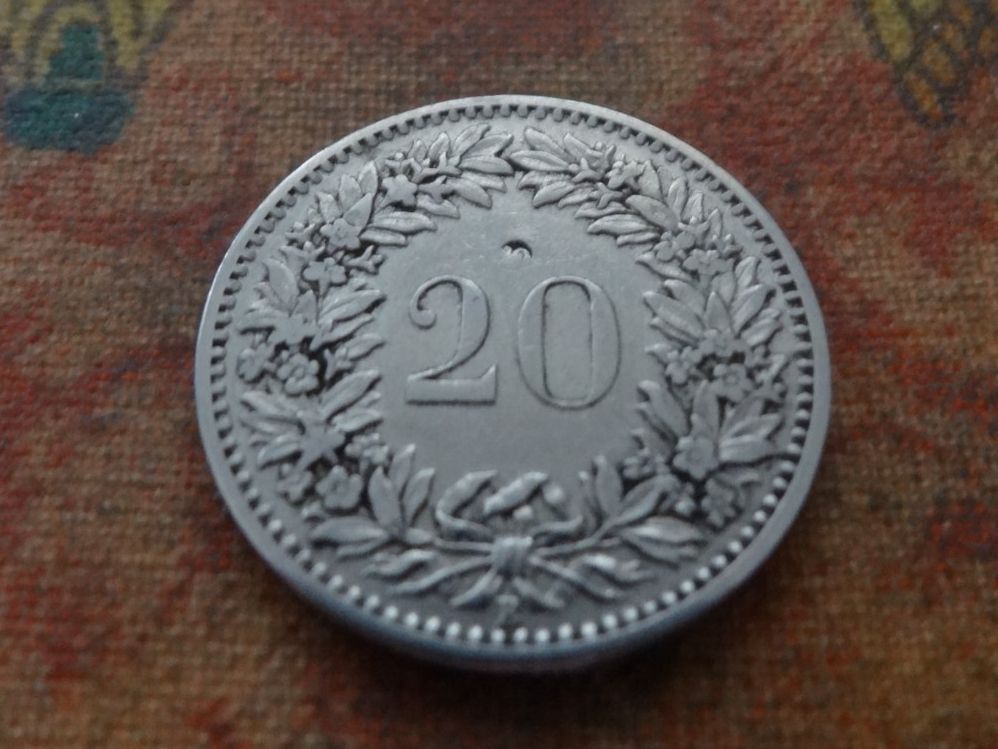 Tutti le monete: 20 Rp. 1909  (D) – Usato da Romanel-sur-Lausanne venduto da Swift13 1