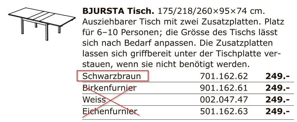 Ikea Tavoli: Esstisch ausziehbar "IKEA BJURSTA" – Usato da Steinhausen venduto da davide8 1