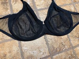 Reggiseno nero pizzo trasparente tg. M primaverile chic (57)