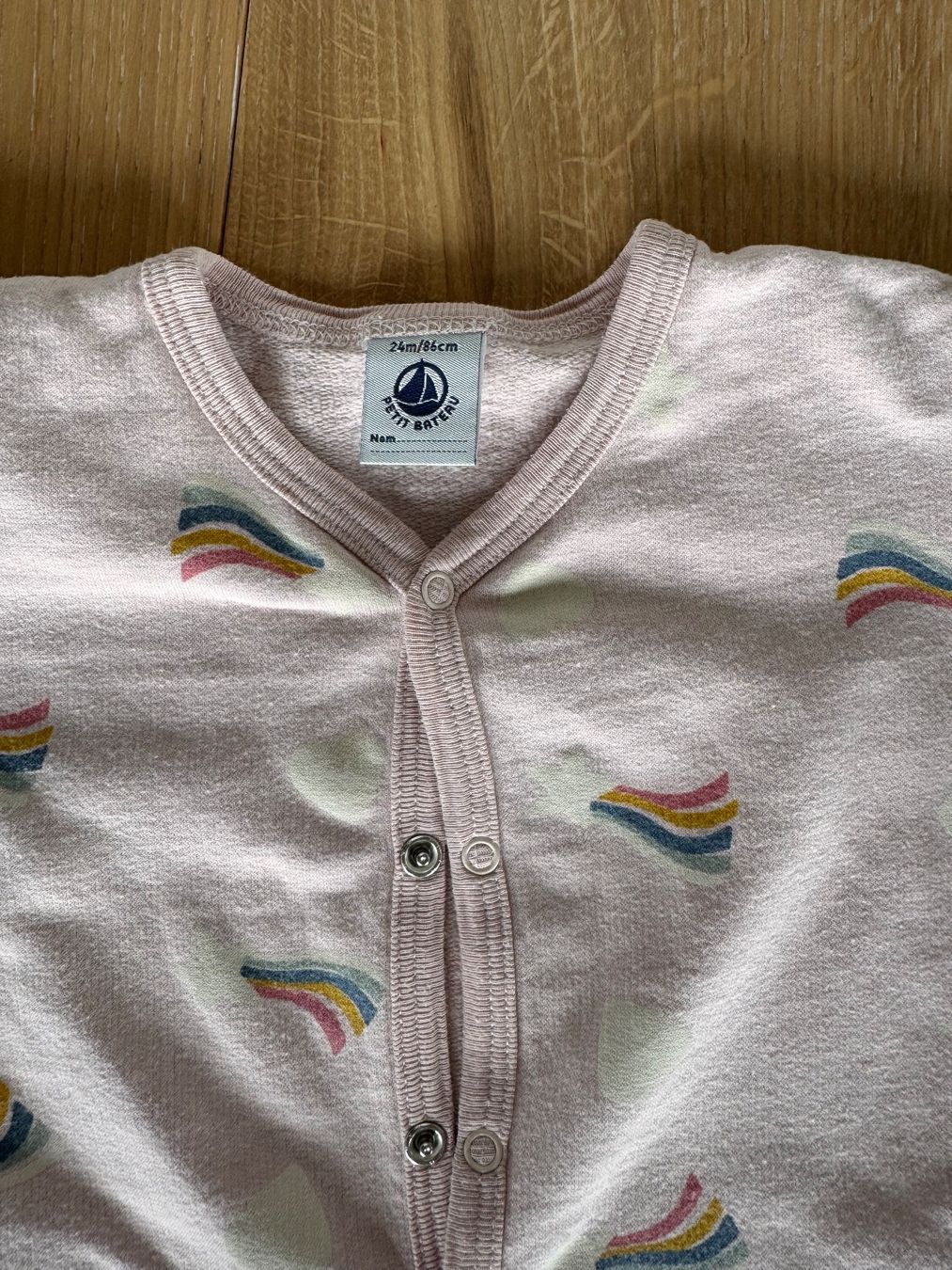 Petit Bateau Pigiama & Simili: Rosa Strampler/ Pyjama mit Regenbogen, Petit Bateau, 86 – Usato da Zumikon venduto da ver_zbp8 1