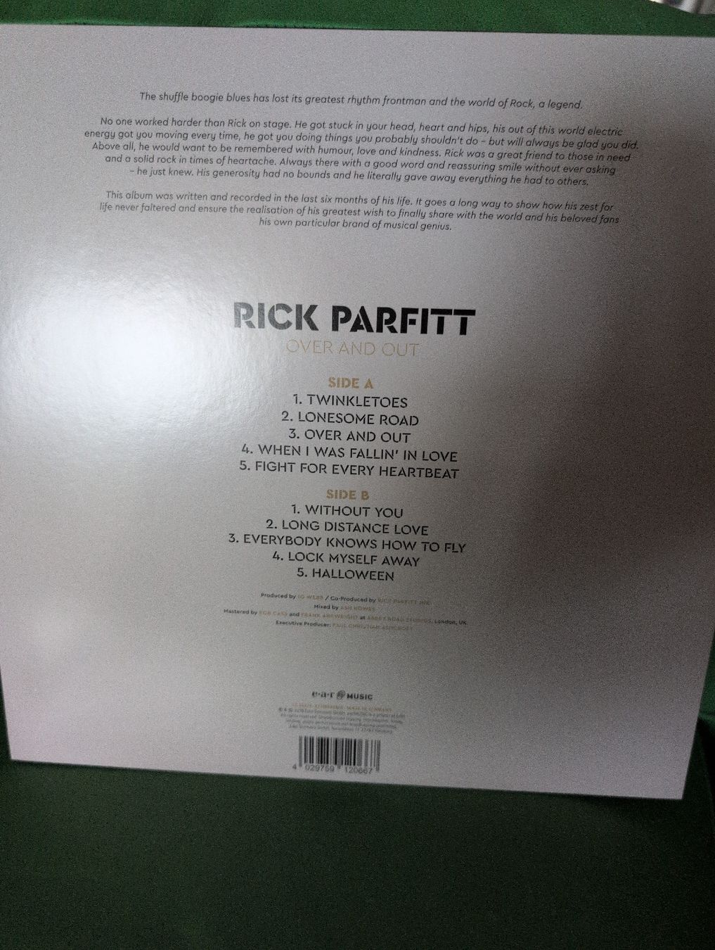 Dischi in vinile: Rick Parfitt - Over and out – Nuovo (secondo la descrizione) da Bern venduto da rabbit01 1