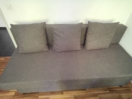 Graues Ausziehsofa aus Stoff -wie neu