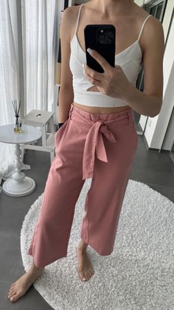 ZARA PINK WIDE-LEG PANTS NEW WITHOUT PRICE TAG