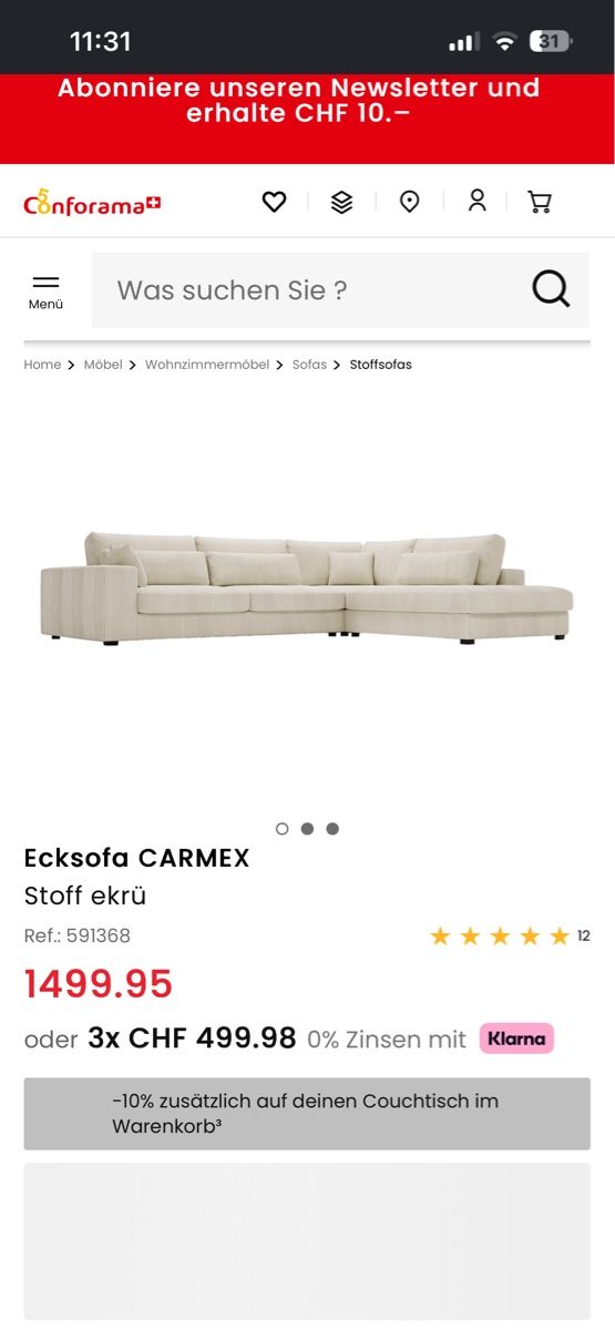 Conforama Sofas: Sofa – D'occasion à Freienbach par vuki02 5