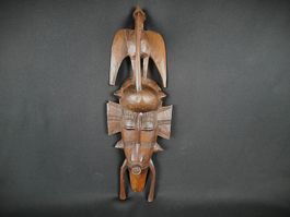 Afrikanische Maske aus massiv Holz Handgeschnitzt