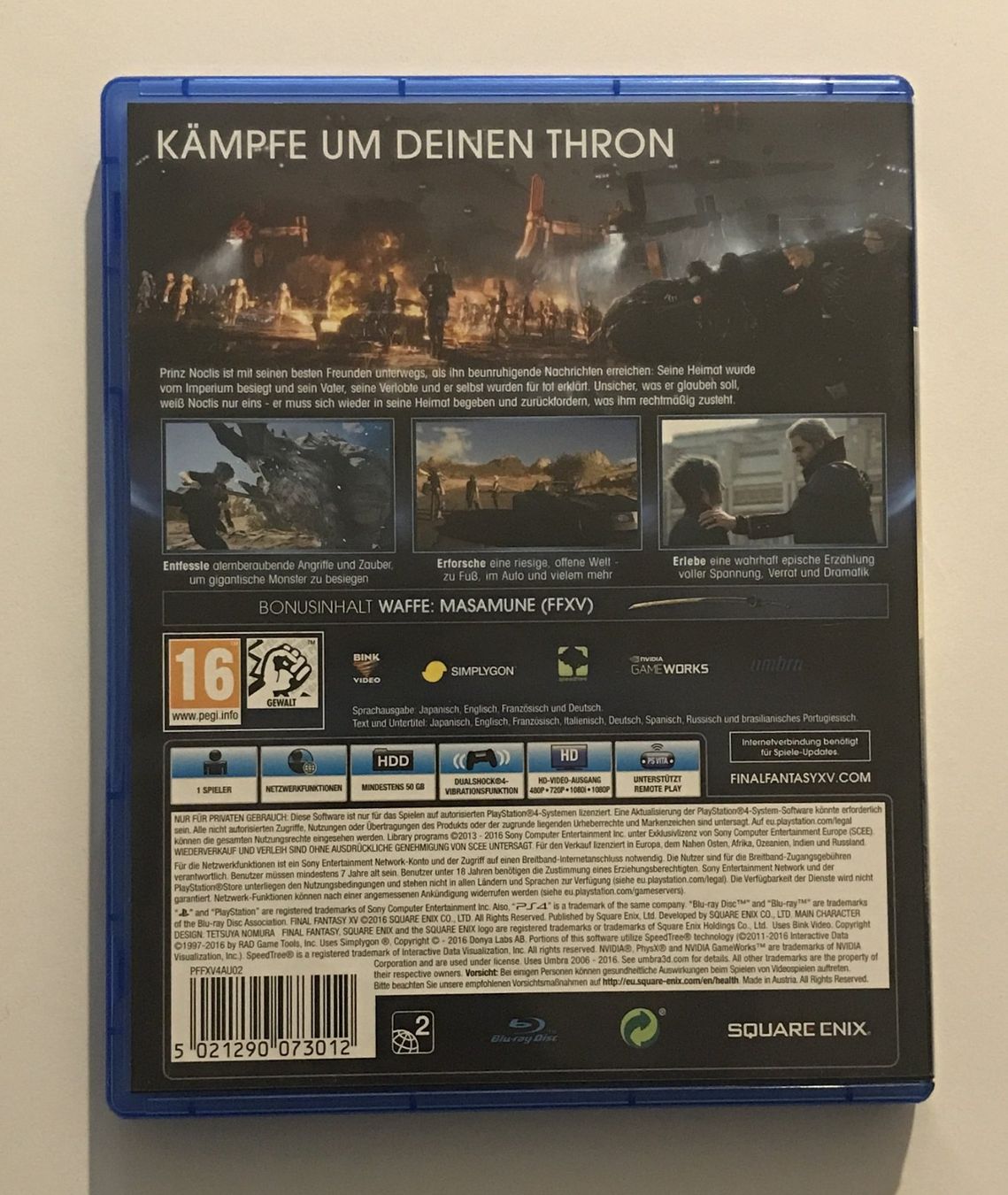 Giochi: PS4 - Final Fantasy XV – Usato da Allschwil venduto da Bullach 2