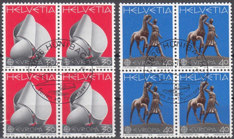 Tutti i francobolli: SBK 556 - 557 mit ST Hünibach – Usato da Bürglen TG venduto da StampGraf