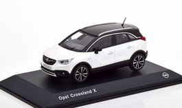 Opel Crossland X Phase I 2017-2020 weiss / schwarz    1:43