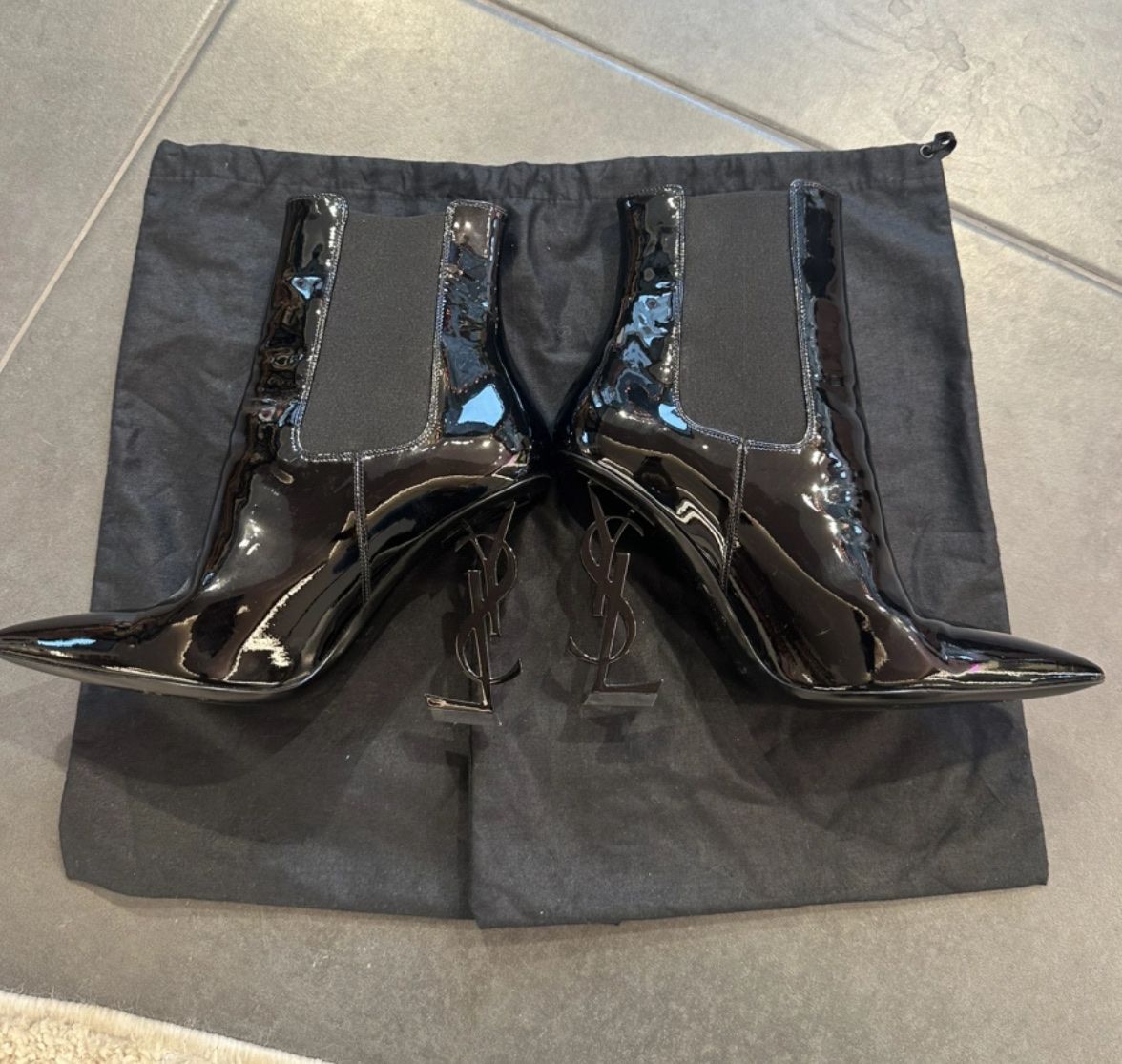 Saint Laurent Scarpe da donna: Bottines YSL Opyum, talon logo, comme neuve, taille – Usato da Lausanne venduto da Christinaki 4