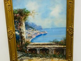 Gemälde "Amalfi am Mittelmeer" 42x50 Amalfiküste