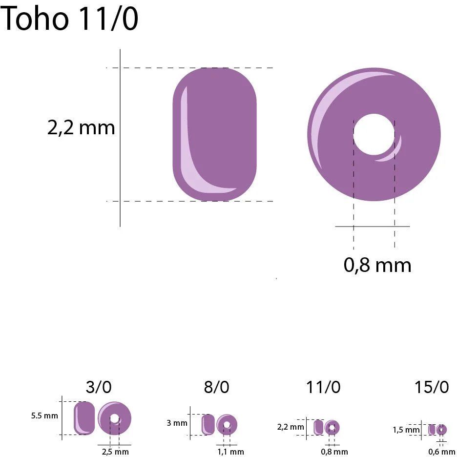 Perle (finte): TOHO Rocailles 11/0 - TR-11-557 NR3 – Nuovo e nell'imballaggio originale da Stein AG venduto da Anastasia_Asya 1