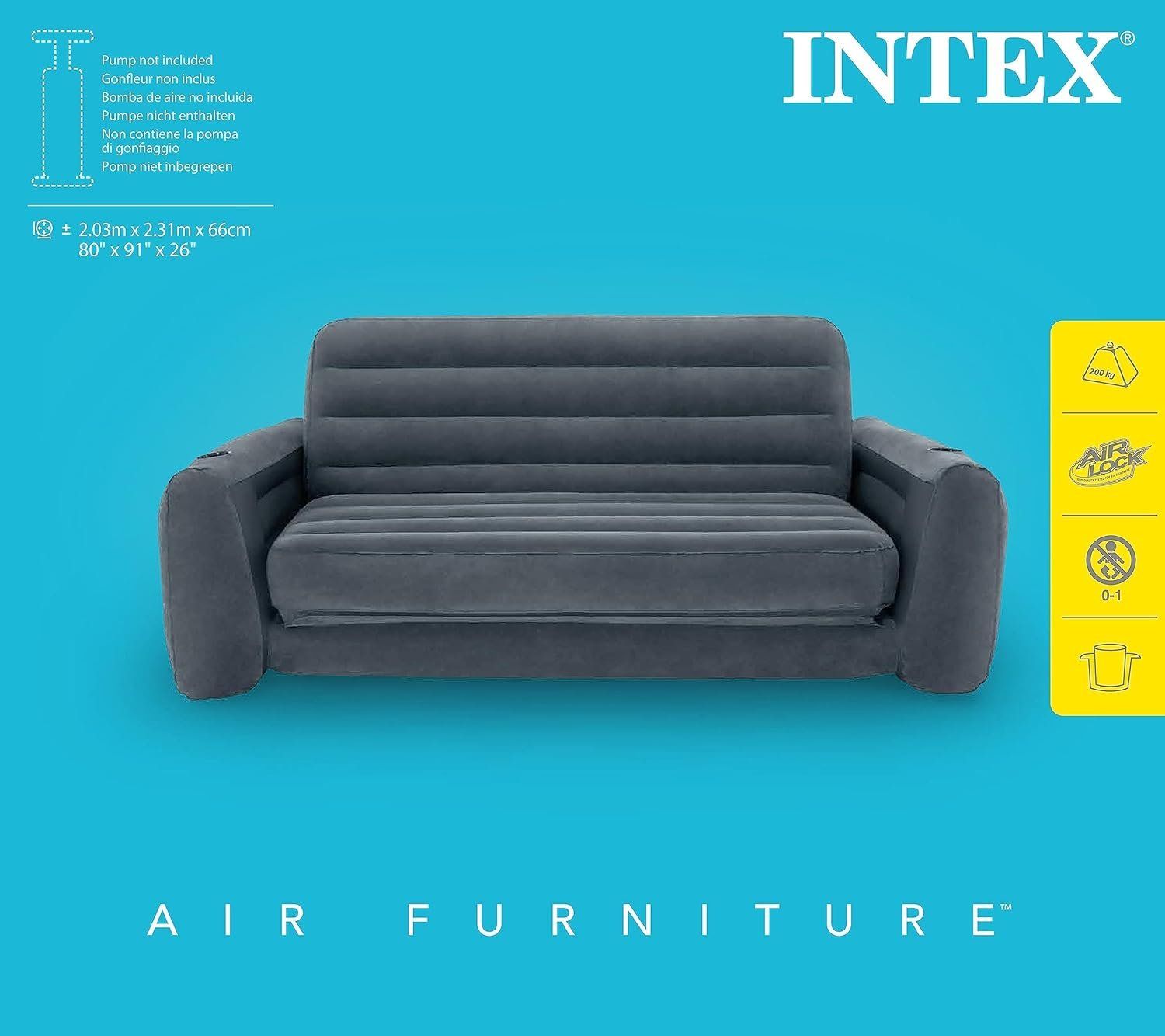 Divani: Intex Aufblasmöbel Sofa Pull-Out Sofa 2 Perso. 127x231x66 cm – Nuovo e nell'imballaggio originale da Fislisbach venduto da IboTrade 2