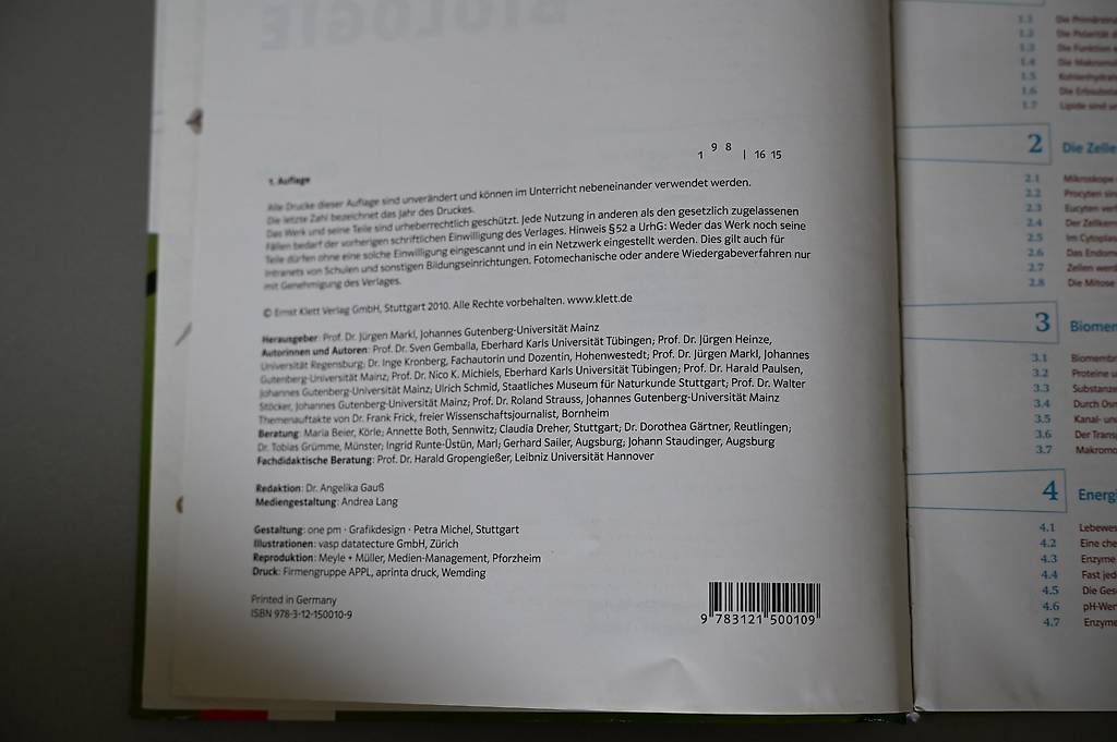 Livres: Markl Biologie Oberstufe – D'occasion à Laupersdorf par noah.bruttel 1