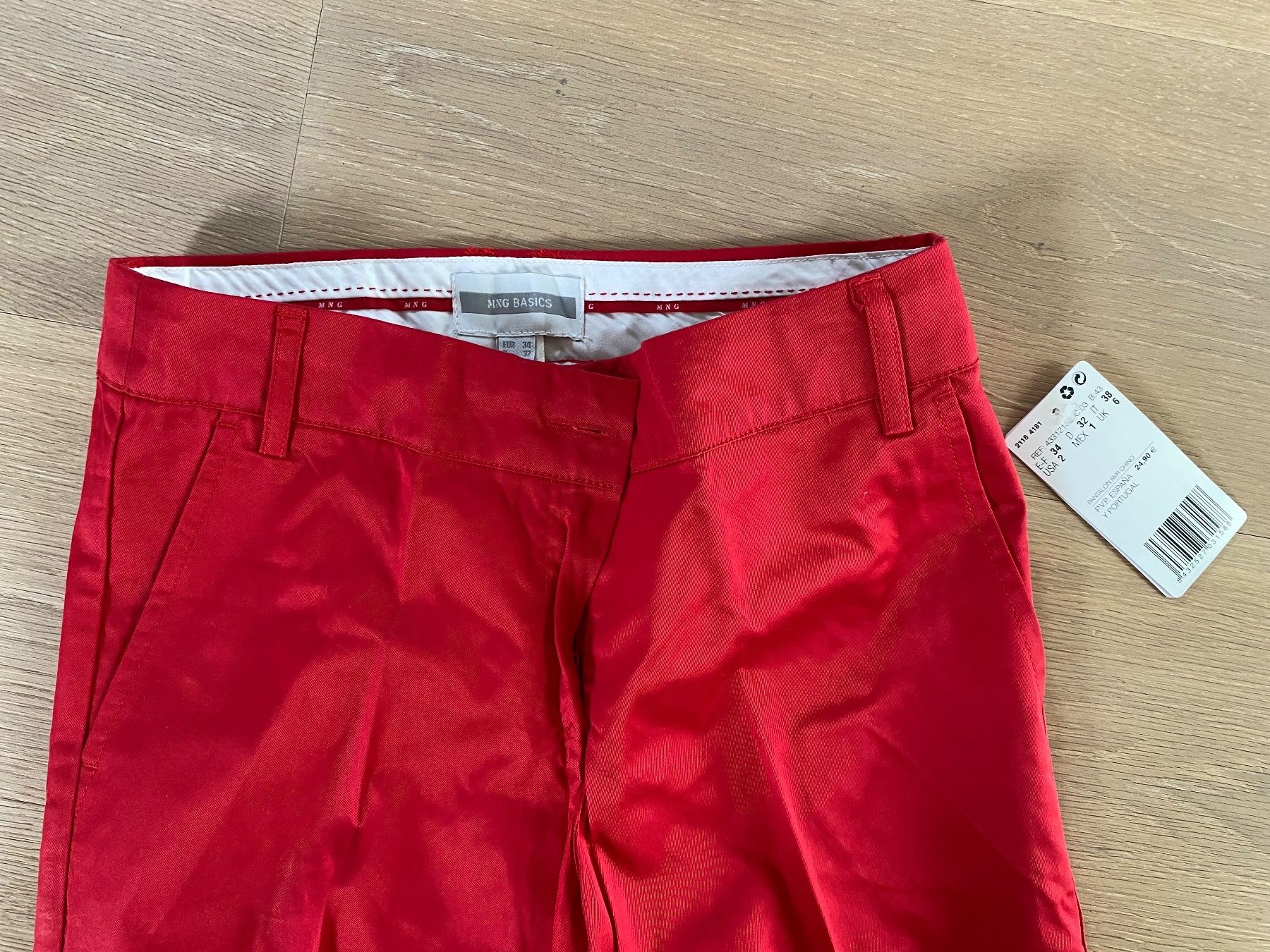 Mango Hosen: Neue rote Mango Hose Grösse 34 – Neu (gemäss Beschreibung) aus Winkel von Flyhy2020 1