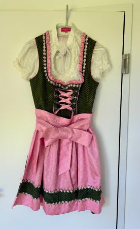 Dirndl Krüger Madl grün rosa Grösse 36