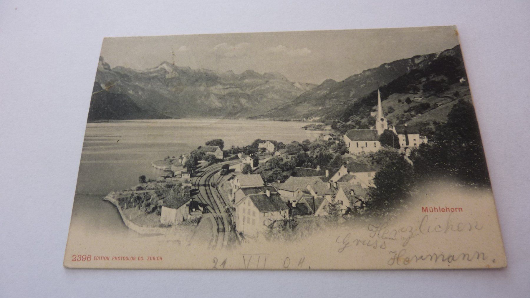 Cartoline postali: 2 ver. uralte Ansichtskarten : Mühlehorn 1904 /1913 – Usato da Birrwil venduto da Schnaepli