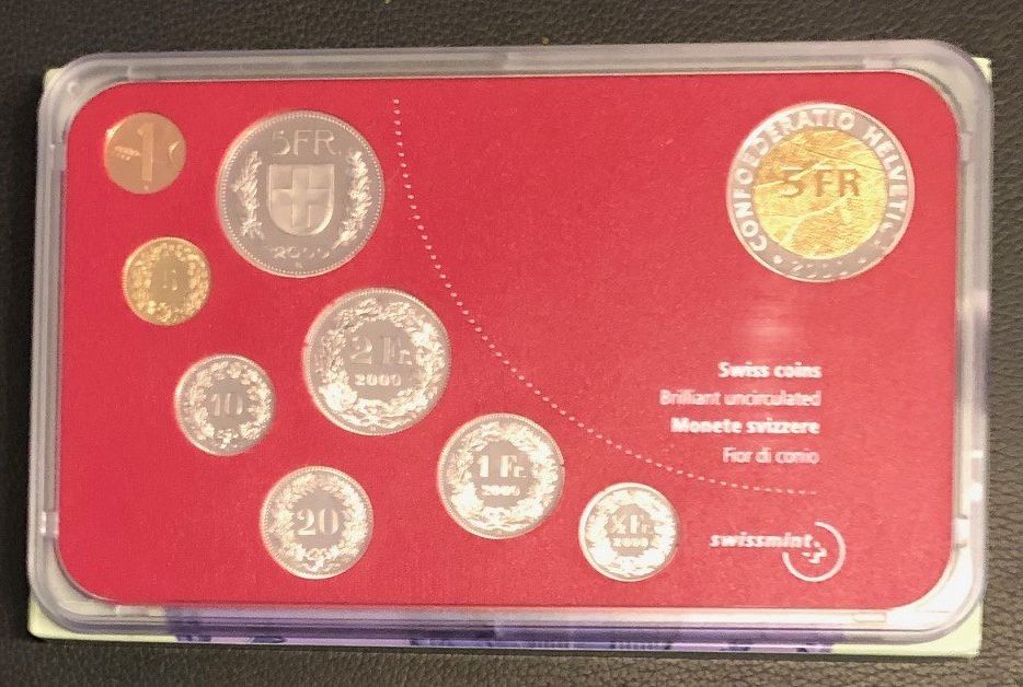 Alle Münzen: Münzsatz 150 Jahre Schweizer Franken 2000 stgl – Neu (gemäss Beschreibung) aus Arch von coinsandmore 2