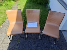 4 STK, LEDERSTÜHLE, SIEHE FOTO, AB NUR 1.- FR.