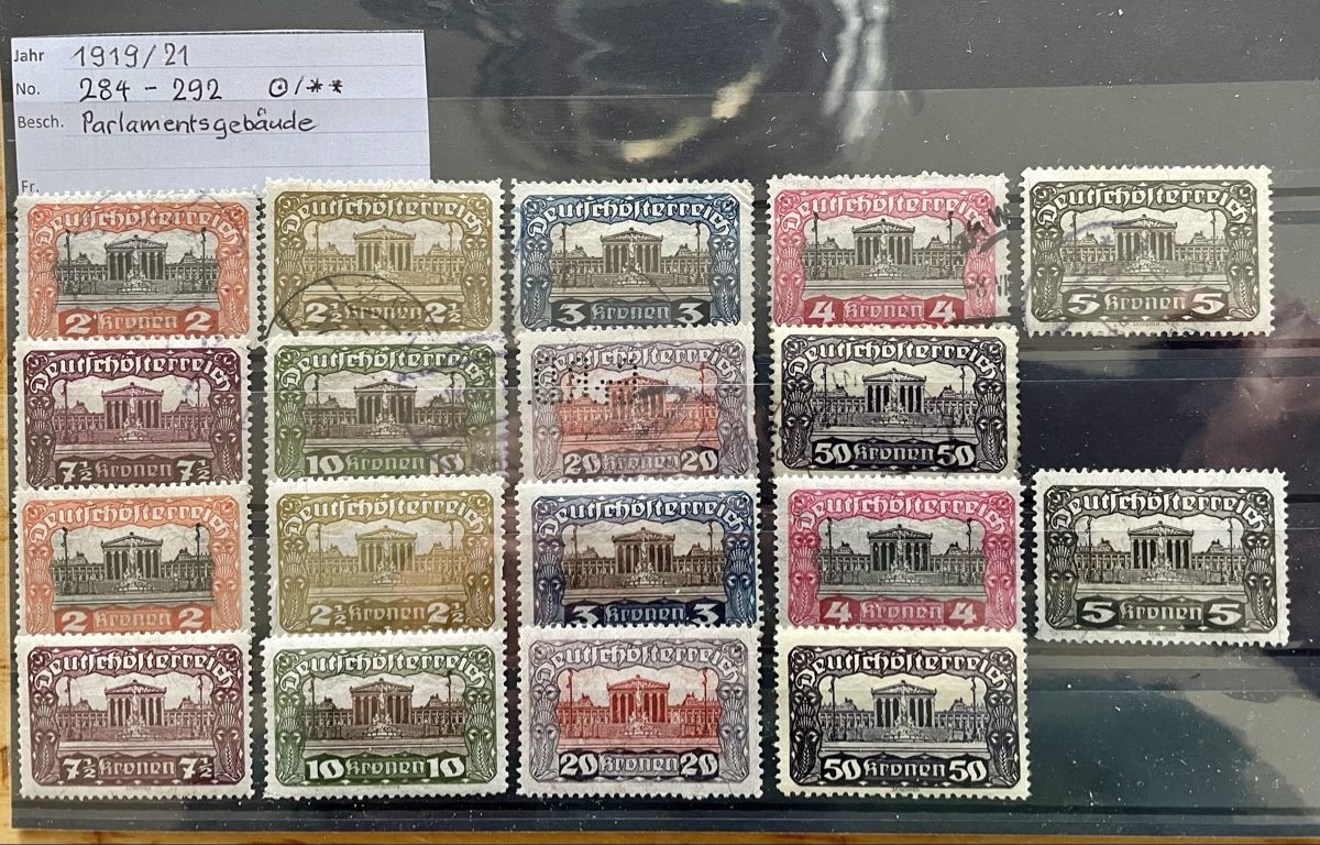 Tutti i francobolli: Österreich 1908 bis 1948, siehe Abbildungen – Usato da Rorschach venduto da Ziltenera 2